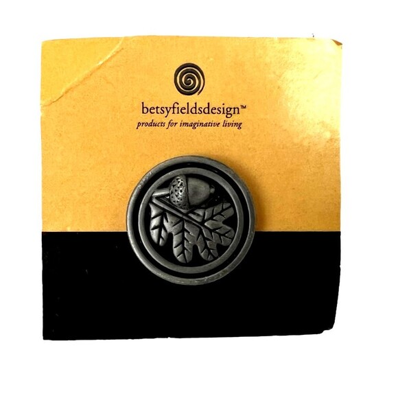 Vintage Silver Tone Betsy Field Design Acorn & Leaf Pin NWT - Picture 1 of 2